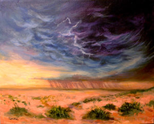 Distant Storm in the Desert