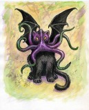 Cthulhu Batcat in Purple and Green